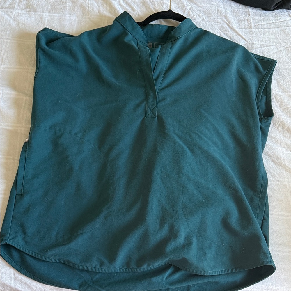 Figs Deep Teal Blouse